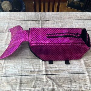 Pink Mermaid Shiny Holographic Dog Life Jacket XL Hard to Find!